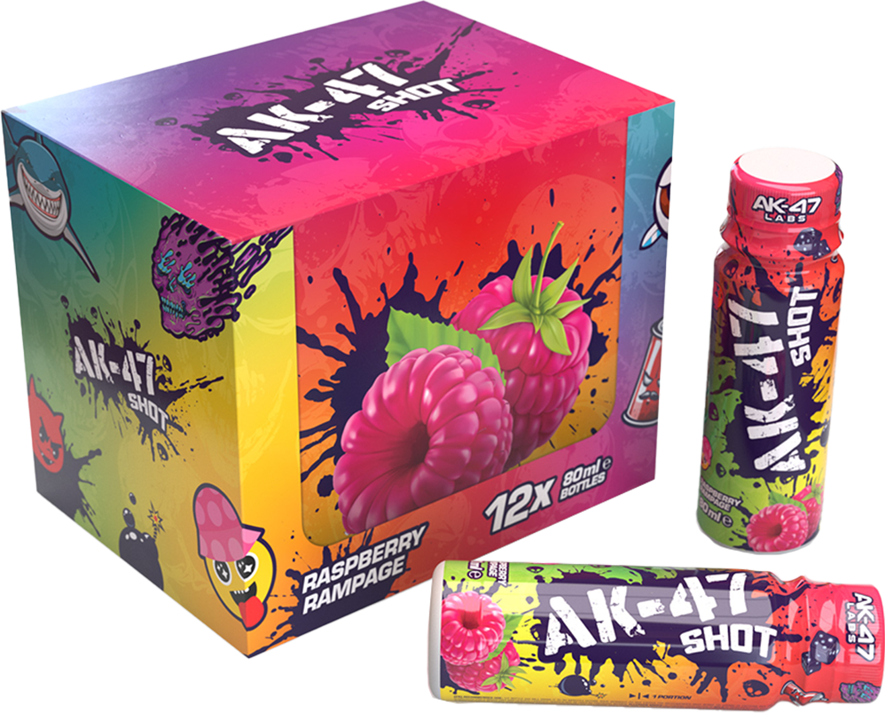 Shots – 12 x 80 ml – Raspberry Rampage