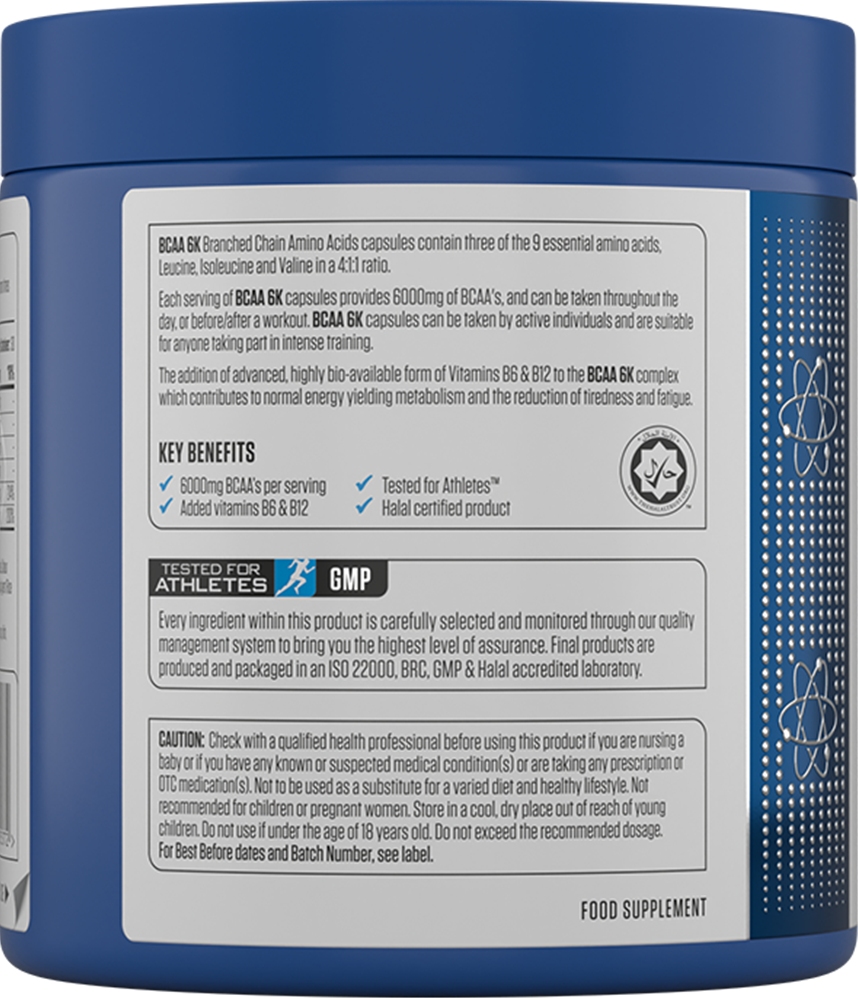BCAA 6K – 300 caps - Afbeelding 3