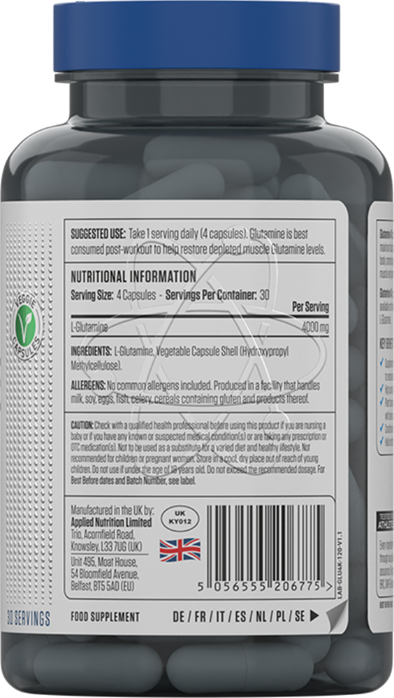 Glutamine 4K – 120 caps - Afbeelding 2
