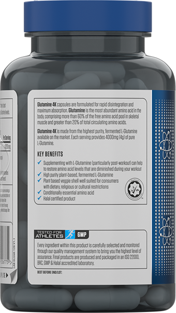 Glutamine 4K – 120 caps - Afbeelding 3