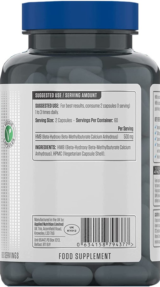 HMB 500 mg – 120 caps - Afbeelding 2