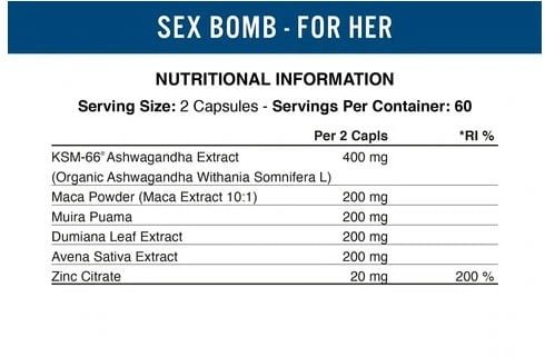 Sex Bomb Female – 120 caps - Afbeelding 2