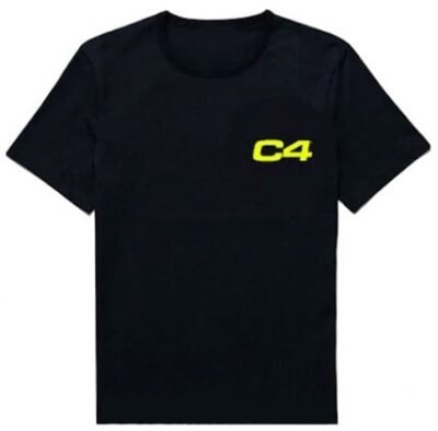 C4 T-Shirt - Black/Yellow Logo - L