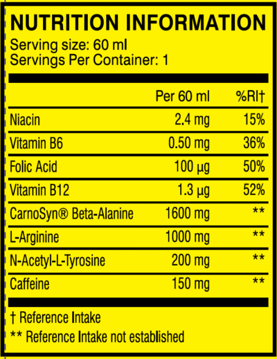 C4 Energy Shot - 12 x 60 ml - Afbeelding 3