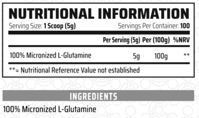 Micronised L-Glutamine - Afbeelding 2