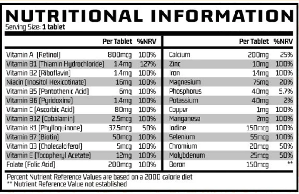 Multivitamins – 90 tabs - Afbeelding 2