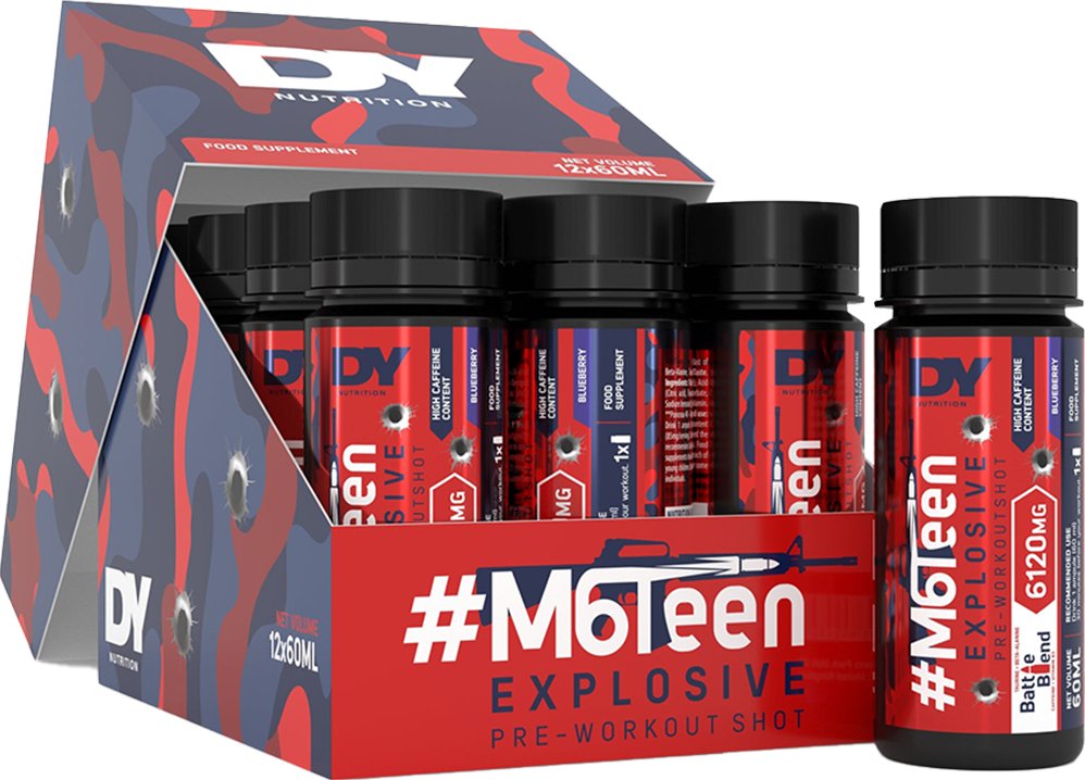 M6Teen Pre-workout Shots – 12 x 60 ml - Afbeelding 2