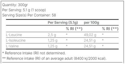 BCAA –  – Unflavored - Afbeelding 2