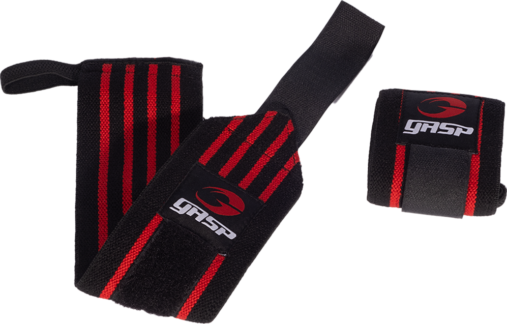 Hardcore Wrist Wraps – Black/Red