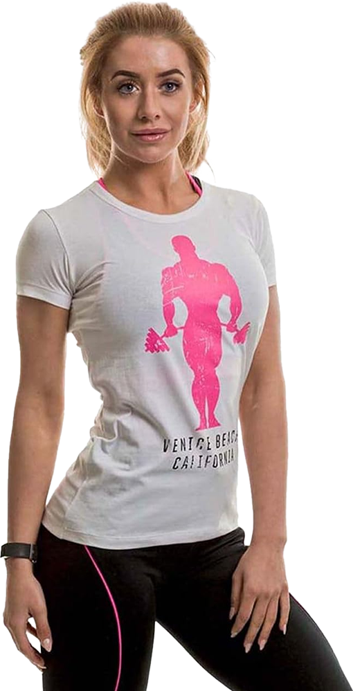 GGLTS044 Golds Gym Ladies T-Shirt Joe - White
