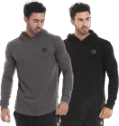 GGSWT083 Golds Gym Long Sleeve Hood Sweater