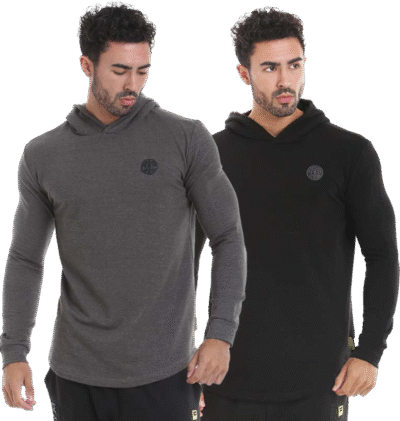 GGSWT083 Golds Gym Long Sleeve Hood Sweater