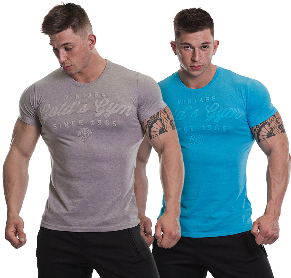 GGTS064 Golds Gym T-Shirt Vintage Embossed