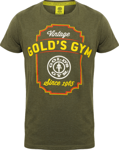 GGTS066 Golds Gym T-Shirt Vintage - S - Army Marl - Afbeelding 2