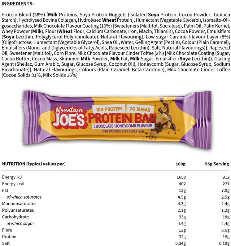 Mountain Joe's Protein Bar - 12 x - Afbeelding 7