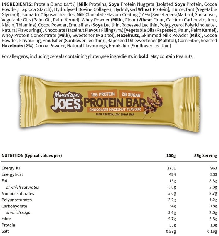 Mountain Joe's Protein Bar - 12 x - Afbeelding 9