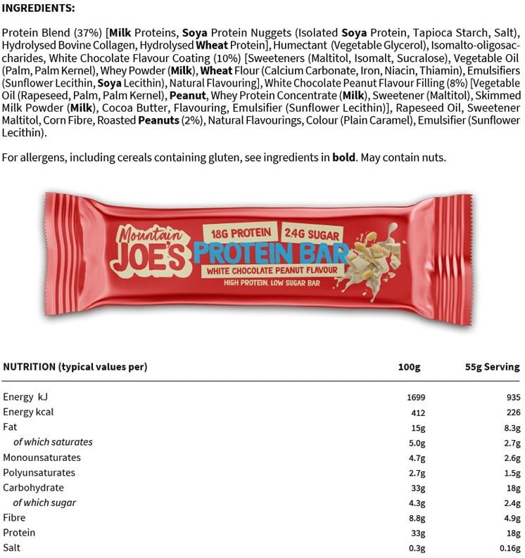 Mountain Joe's Protein Bar - 12 x - Afbeelding 5