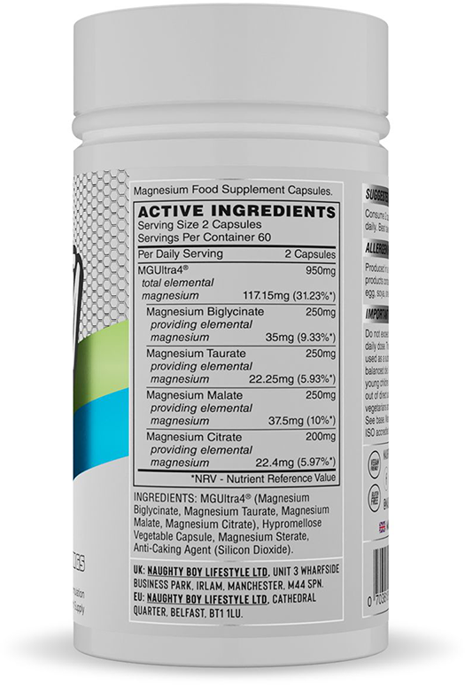MGUltra4 Magnesium – 120 caps - Afbeelding 2