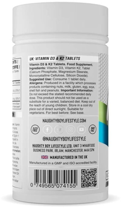 Vitamin D3+K2 – 120 tabs - Afbeelding 3