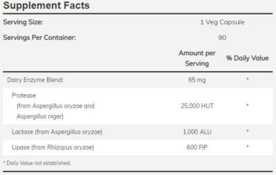 NOW2956 Dairy Digest Complete – 90 veg caps - Afbeelding 2