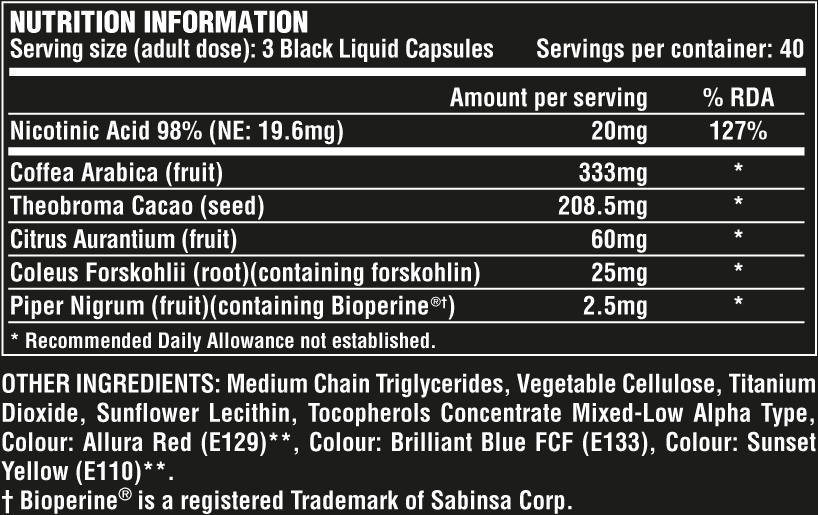 Lipo-6 Black – 120 caps - Afbeelding 2
