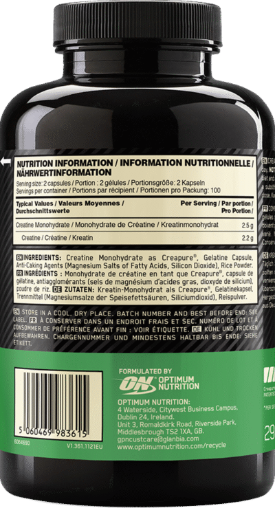 Creatine – 200 caps - Afbeelding 2