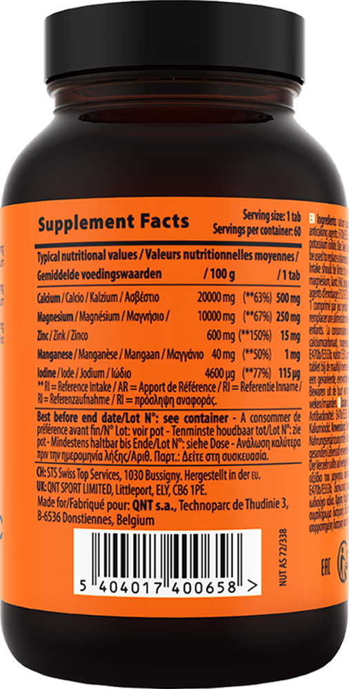 Calcium-Magnesium-Zinc – 60 tabs - Afbeelding 2