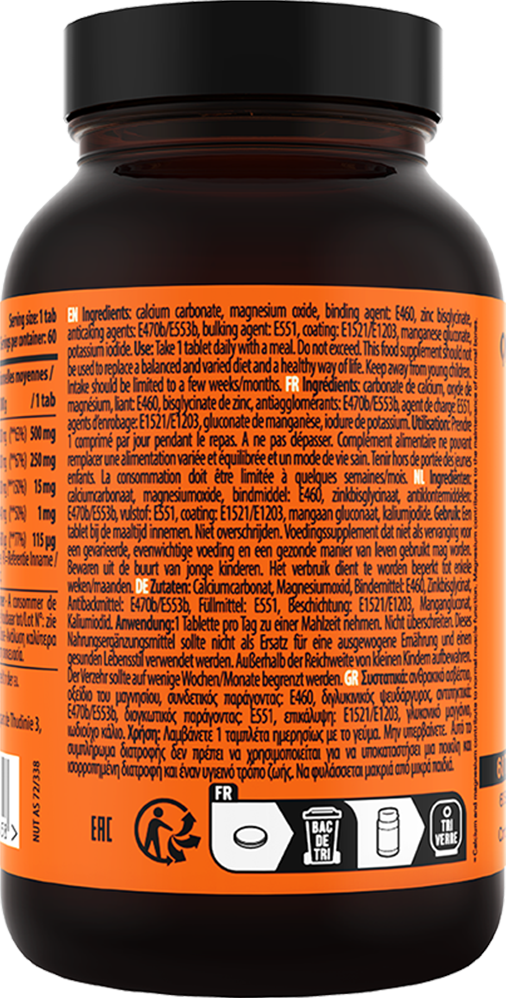 Calcium-Magnesium-Zinc – 60 tabs - Afbeelding 3