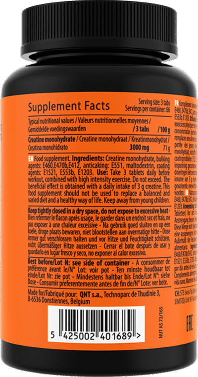 Creatine Monohydrate Pure – 200 tabs - Afbeelding 2