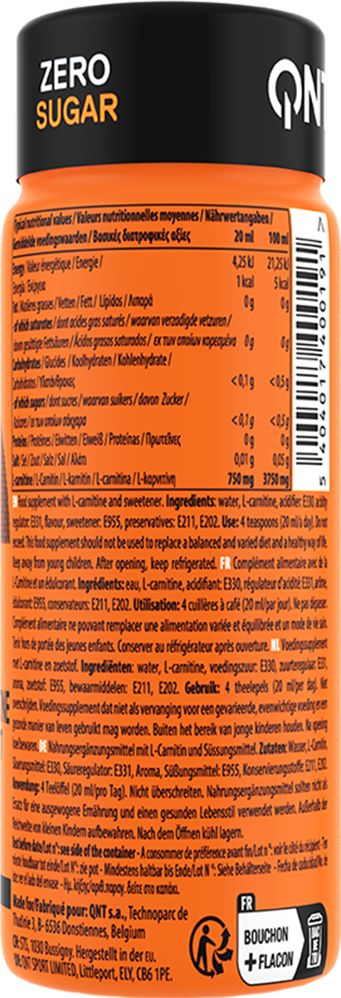 L-Carnitine 3000 mg – 12 x 80 ml – Red Fruit - Afbeelding 3