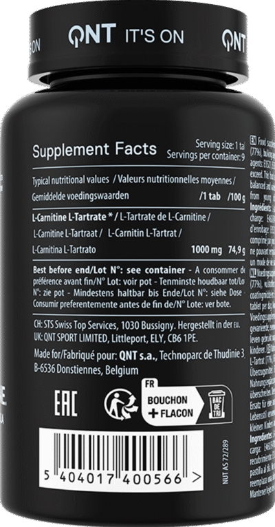 Maxi L-Carnitine 1000 mg – 90 tabs - Afbeelding 2