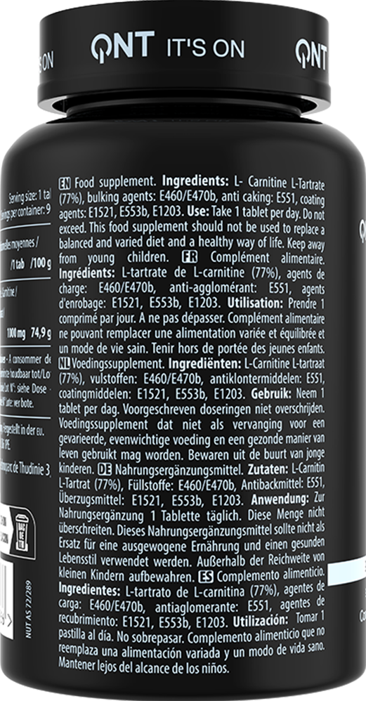 Maxi L-Carnitine 1000 mg – 90 tabs - Afbeelding 3