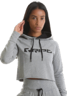 Ladies Cropped Hoodie – Grey