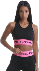 Ladies Crop Top Branded – Pink