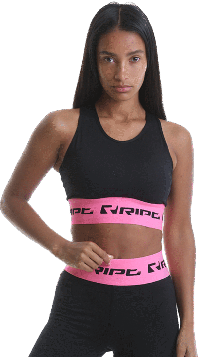 Ladies Crop Top Branded – Pink