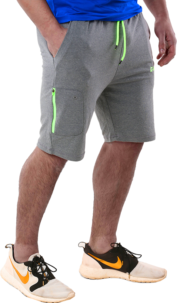 Mens Slimfit Tech Line Shorts – Grey - Afbeelding 2