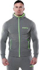 Mens Slimfit Tech Line Hoodie – Grey Marl