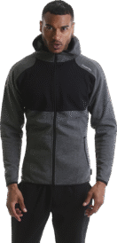 Mens Hooded Zip Thru – Grey Marl