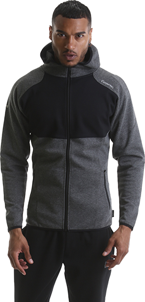Mens Hooded Zip Thru – Grey Marl