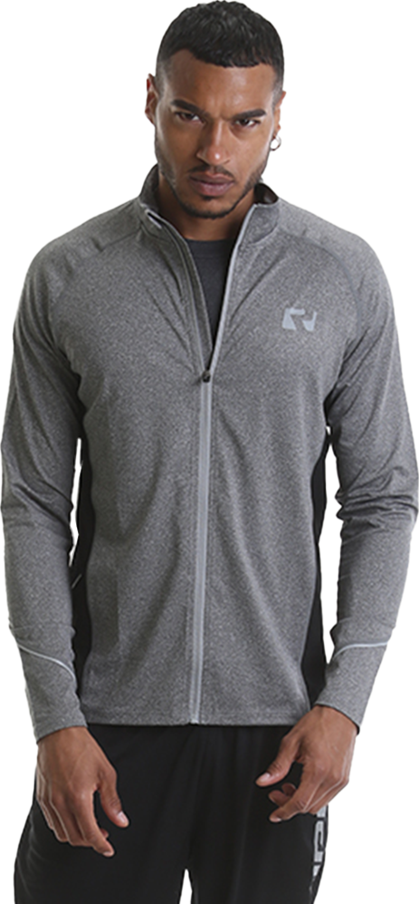 Mens Zip Thru Top – Grey