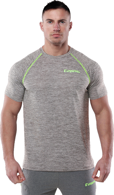 Mens Slimfit Tech Line T-shirt – Grey