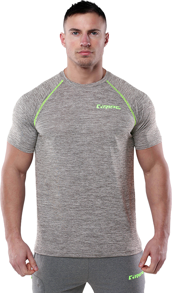 Mens Slimfit Tech Line T-shirt – Grey