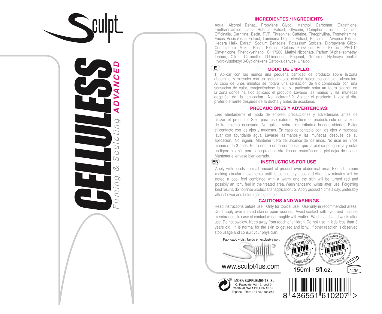 Celluless Advanced 150 ml - Afbeelding 2