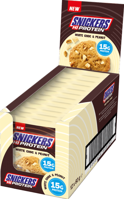 Snickers HiProtein Cookie - 12 x  - White Choc & Peanut