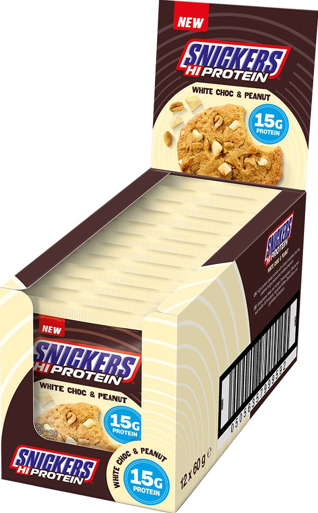 Snickers HiProtein Cookie - 12 x  - White Choc & Peanut