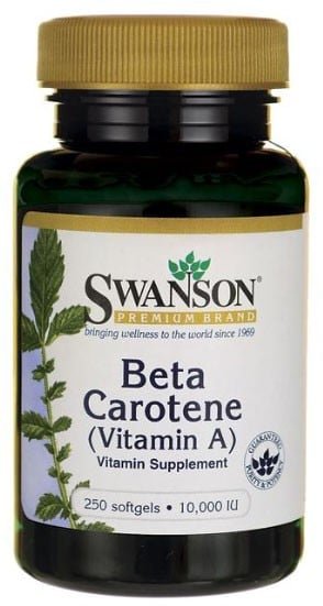 SW010 Beta Carotene – 10000IU3000mcg – 250 softgels