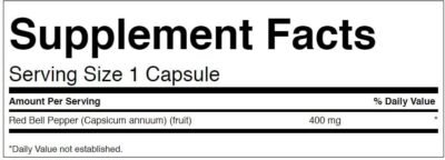 SW1282 Red Bell pepper – 400mg – 60 caps - Afbeelding 2