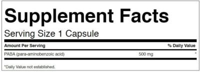 SW1367 Paba – 500mg – 120 caps - Afbeelding 2