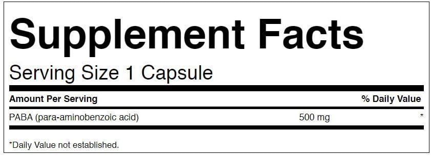 SW1367 Paba – 500mg – 120 caps - Afbeelding 2