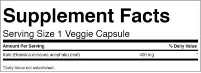 SW1401 Kale – 400mg – 60 veg caps - Afbeelding 2